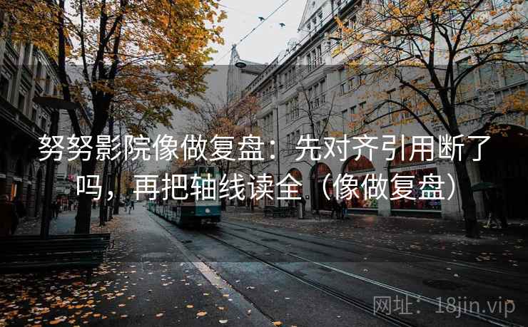 努努影院像做复盘：先对齐引用断了吗，再把轴线读全（像做复盘）  第2张